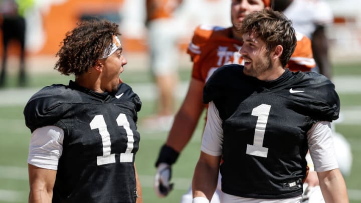 Casey Thompson, Hudson Card, Texas Football (Photo by Tim Warner/Getty Images)
