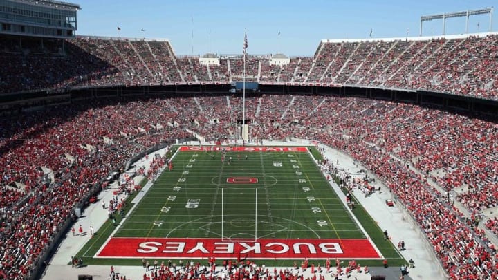 Apr 16, 2016; Columbus, OH, USA; A general view of Ohio Stadium during the Ohio State Spring Game at Ohio Stadium. Mandatory Credit: Aaron Doster-USA TODAY Sports
