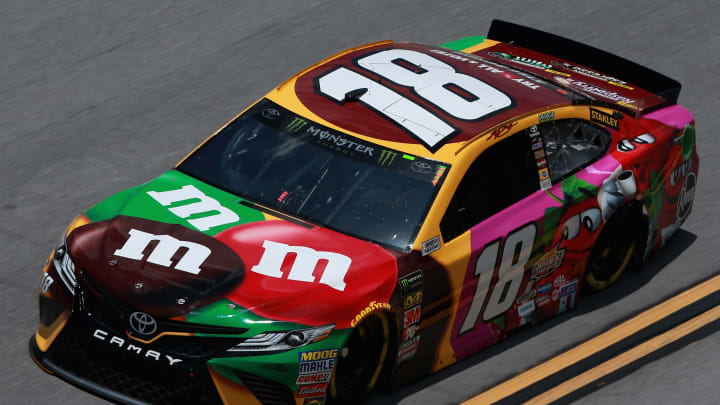 TALLADEGA, AL – APRIL 27: Kyle Busch, driver of the #18 M&M’s Flavor Vote Toyota (Photo by Sean Gardner/Getty Images)