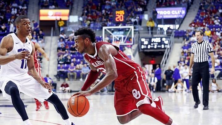 Mar 5, 2016; Fort Worth, TX, USA; Oklahoma Sooners guard Buddy Hield (24) dribbles during the game against the TCU Horned Frogs at Ed and Rae Schollmaier Arena. Mandatory Credit: Kevin Jairaj-USA TODAY Sports