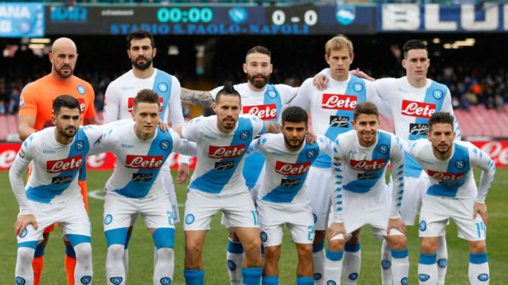 Team posing during the Italian Serie A match between SSC Napoli and Pescara at San Paolo Stadium, in Naples, Italy - Jan 15,2017 (Photo by Ernesto Vicinanza/NurPhoto via Getty Images)