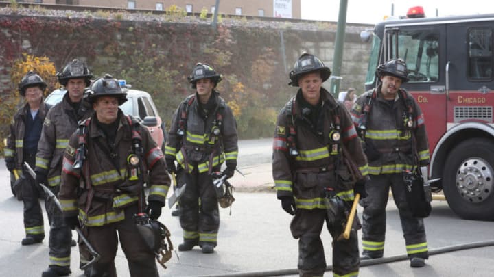 "Rattle Second City" Episode 901 -- Pictured: (l-r) Christian Stolte as Randall McHolland, Jesse Spencer as Matthew Casey, Anthony Ferraris as Tony, Alberto Rosende as Blake Gallo. Taylor Kinney as Kelly Severide, Joe Minoso as Joe Cruz -- (Photo by: Adrian S. Burrows Sr./NBC)