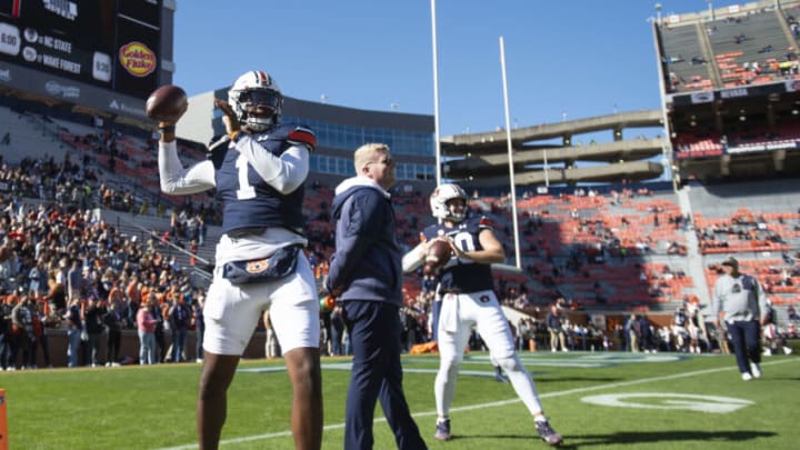 The 2022 Auburn football schedule is conveniently built for Tigers HC Bryan Harsin to truly get an idea of who is the right QB for the job (Photo by Michael Chang/Getty Images)