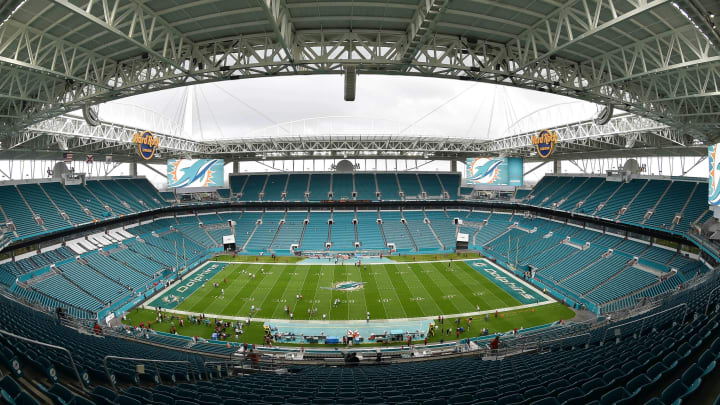 Dec 11, 2016; Miami Gardens, FL, USA; A general view of Hard Rock Stadium before a game between Arizona Cardinals and the Miami Dolphins. Mandatory Credit: Steve Mitchell-USA TODAY Sports