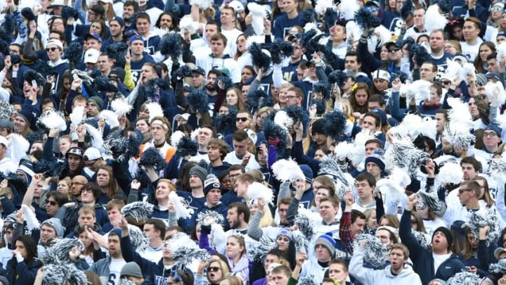 Oct 31, 2015; University Park, PA, USA; Penn State Nittany Lions fans cheer during the game against the Illinois Fighting Illini during the second quarter at Beaver Stadium. Penn State won 39-0. Mandatory Credit: Rich Barnes-USA TODAY Sports