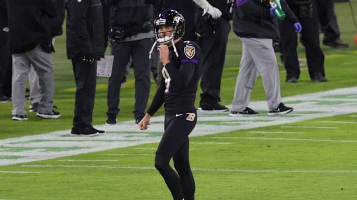 Justin Tucker, Baltimore Ravens. (Photo by Rob Carr/Getty Images)