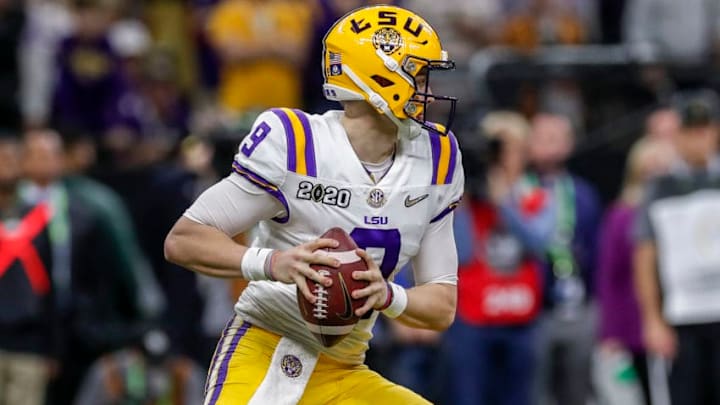 Quarterback Joe Burrow #9 of the LSU Tigers (Photo by Don Juan Moore/Getty Images)