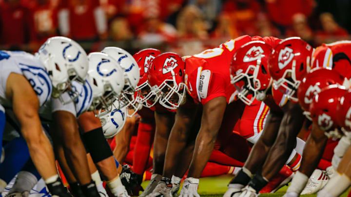 The Indianapolis Colts and the Kansas City Chiefs (Photo by David Eulitt/Getty Images)