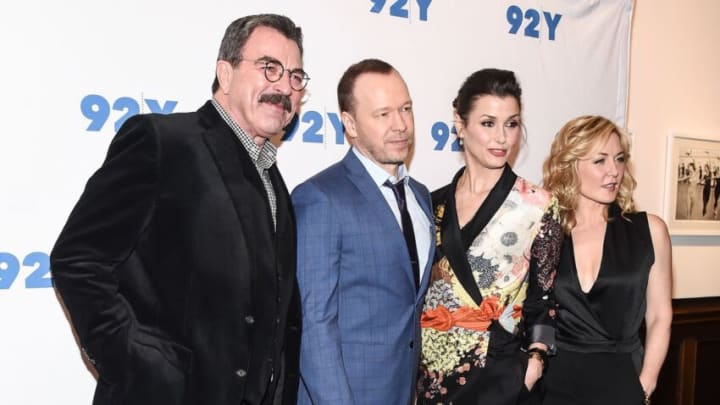 NEW YORK, NY – MARCH 27: Tom Selleck, Donnie Wahlberg, Bridget Moynahan and Amy Carlson attend the Blue Bloods 150th episode celebration at 92Y on March 27, 2017 in New York City. (Photo by Daniel Zuchnik/WireImage)