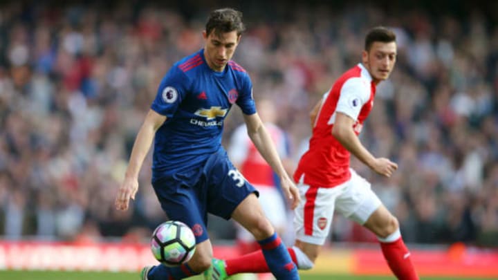 LONDON, ENGLAND – MAY 07: Matteo Darmian of Manchester United during the Premier League match between Arsenal and Manchester United at Emirates Stadium on May 7, 2017 in London, England. (Photo by Catherine Ivill – AMA/Getty Images)