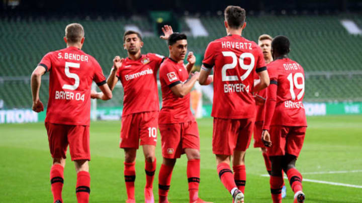 Bayer Leverkusen could yet have a say in the title race (Photo by STUART FRANKLIN/POOL/AFP via Getty Images)