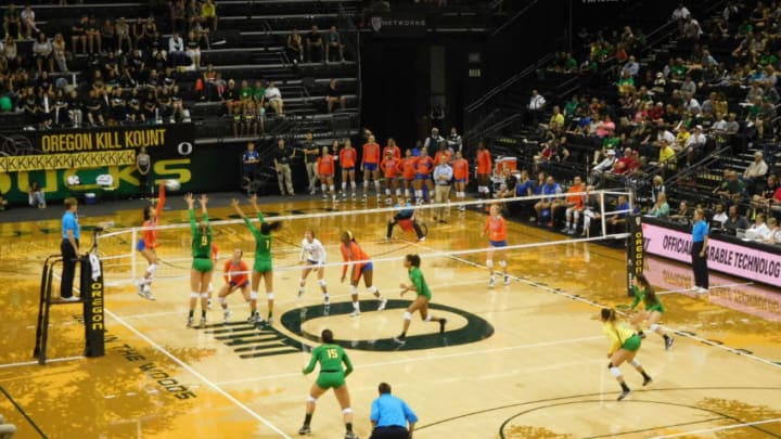 Oregon Volleyball at Matthew Knight Arena.Justin Phillips/KPNW Sports