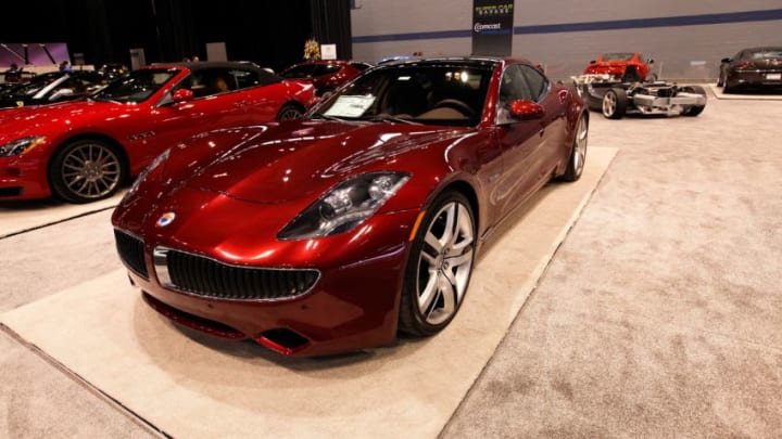 CHICAGO - FEBRUARY 08: 2013 Fisker Karma Eco Sport, at the 105th Annual Chicago Auto Show at McCormick Place in Chicago, Illinois on FEBRUARY 08, 2012. (Photo By Raymond Boyd/Michael Ochs Archives/Getty Images)