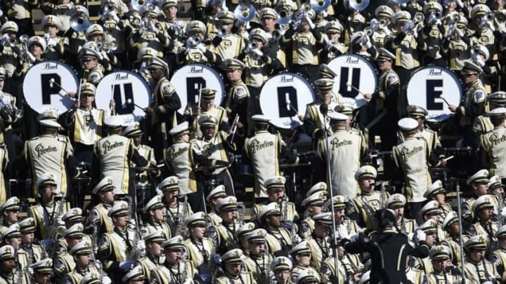 Nov 12, 2016; West Lafayette, IN, USA; The Purdue Boilermaker band in the first half against Northwestern at Ross Ade Stadium. Mandatory Credit: Sandra Dukes-USA TODAY Sports