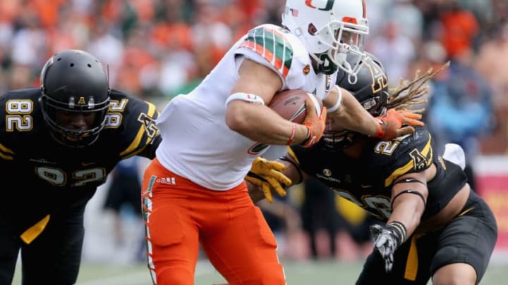 BOONE, NC - SEPTEMBER 17: Braxton Berrios