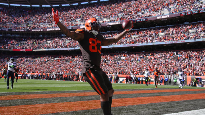 Ricky Seals-Jones #83 of the Cleveland Browns  (Photo by Gregory Shamus/Getty Images)