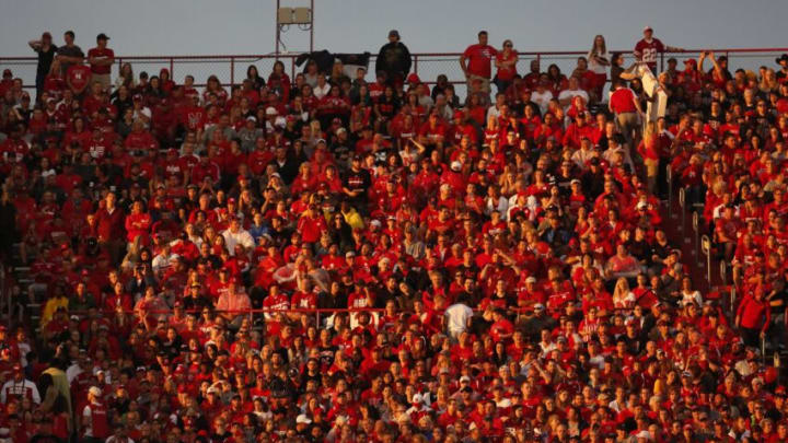 Nebraska Cornhuskers fans watch the game against the Fresno State Bulldogs in the first quarter at Memorial Stadium. Nebraska won 43-10. (Bruce Thorson-USA TODAY Sports)