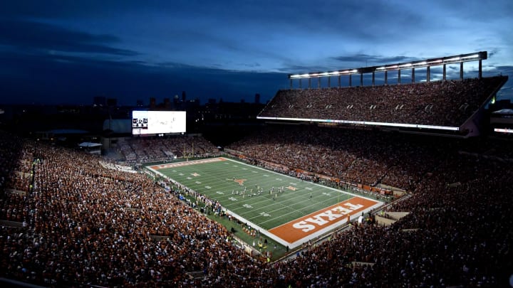 A general view of Darrell K Royal-Texas Memorial Stadium Mandatory Credit: Kirby Lee-USA TODAY Sports