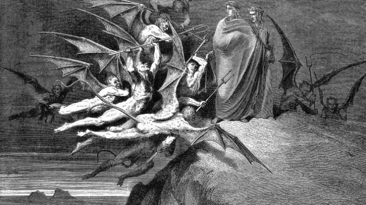 Dante's Hell as depicted in this illustration of The Divine Comedy.