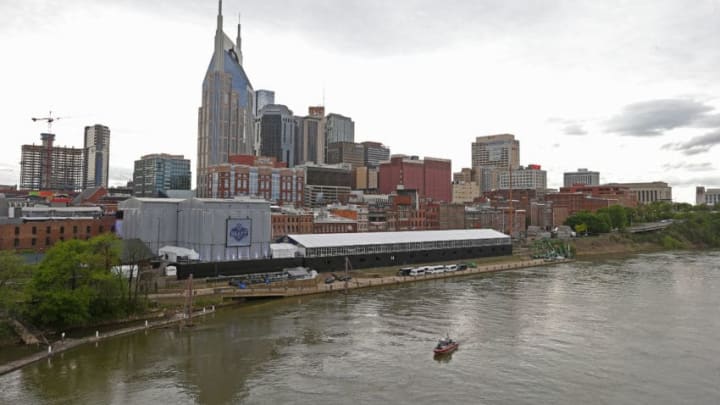 NASHVILLE, TENNESSEE - APRIL 25: The skyline of Nashville, Tennessee during day 1 of the 2019 NFL Draft on April 25, 2019 in Nashville, Tennessee. (Photo by Frederick Breedon/Getty Images)