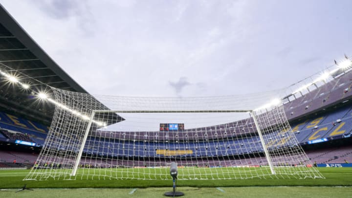BARCELONA, SPAIN - SEPTEMBER 14: General view inside the stadium prior to the prior to the UEFA Champions League group E match between FC Barcelona and Bayern München at Camp Nou on September 14, 2021 in Barcelona, Spain. (Photo by Pedro Salado/Quality Sport Images/Getty Images)