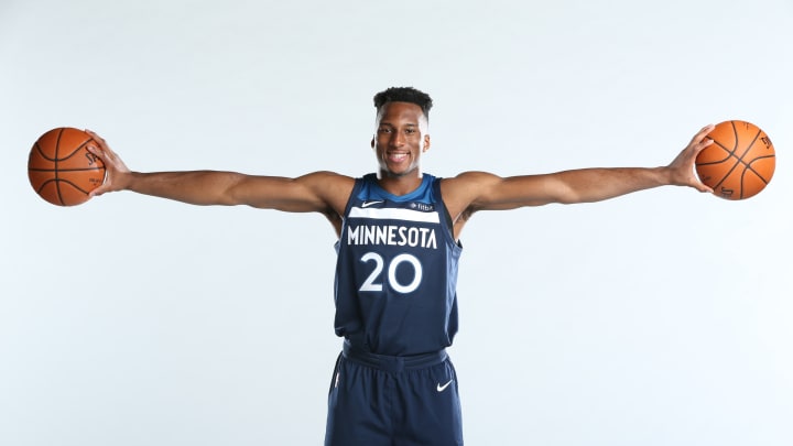 MINNEAPOLIS, MN – JUNE 26: Josh Okogie #20 of the Minnesota Timberwolves. Copyright 2018 NBAE (Photo by David Sherman/NBAE via Getty Images)