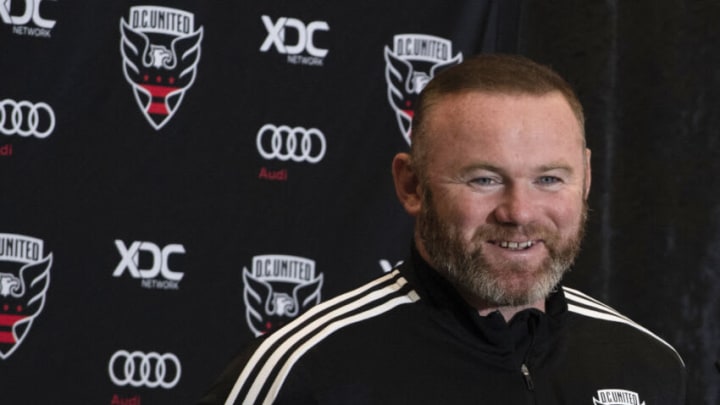 British soccer star Wayne Rooney speaks during a press conference where he was announced as the new Head Coach of Major League Soccer's DC United. (Photo by ROBERTO SCHMIDT/AFP via Getty Images)