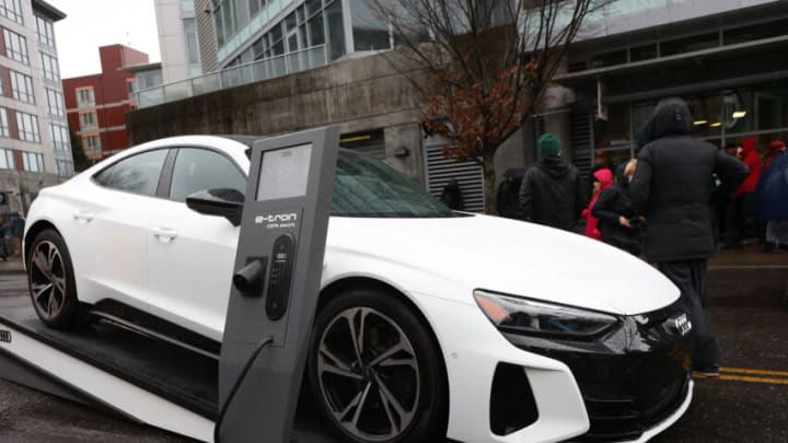 Electric cars (Mandatory Credit: Jaime Valdez-USA TODAY Sports)