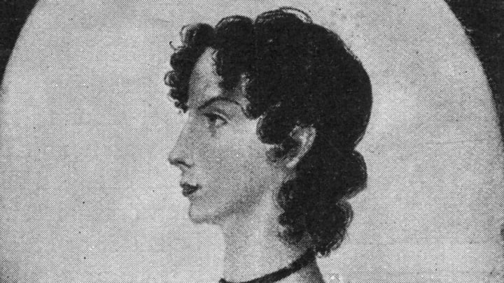 A drawing of Anne Brontë by her sister, Charlotte Brontë.