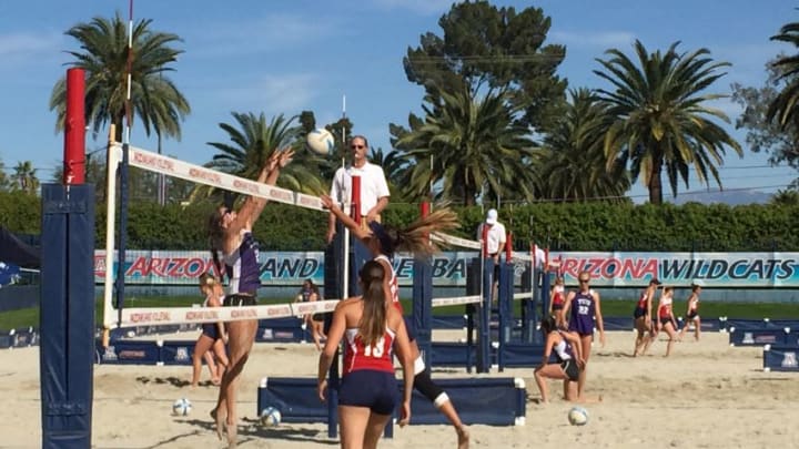 Mia Mason, Sara Pantovic Arizona Wildcats Sand Volleyball ; 3-3-16 Arizona Invitational