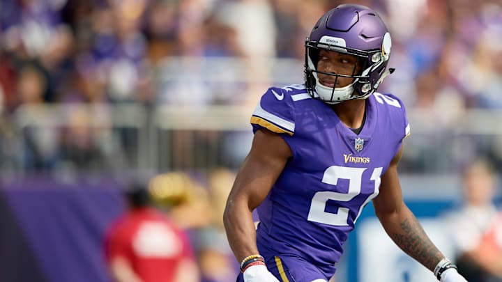 MINNEAPOLIS, MN – SEPTEMBER 23: Mike Hughes #21 of the Minnesota Vikings looks on during the game against the Buffalo Bills at U.S. Bank Stadium on September 23, 2018 in Minneapolis, Minnesota. (Photo by Hannah Foslien/Getty Images)