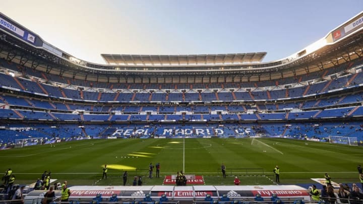 MADRID, SPAIN - DECEMBER 06: General view inside the stadium prior to the Spanish Copa del Rey second leg match between Real Madrid and UD Melilla at Santiago Bernabeu on December 06, 2018 in Madrid, Spain. (Photo by Quality Sport Images/Getty Images)