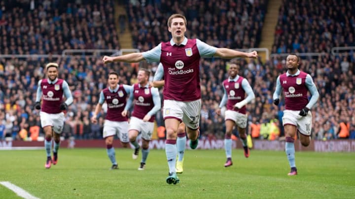 BIRMINGHAM, ENGLAND- OCTOBER 30: Gary Gardner of Aston Villa celebrates during the Sky Bet Championship match between Birmingham City and Aston Villa at St Andrews Stadium on October 30, 2016 in Birmingham, England. (Photo by Nathan Stirk/Getty Images)