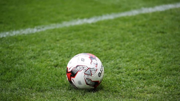 DONCASTER, ENGLAND - APRIL 29: The EFL match ball during the Sky Bet League Two match between Doncaster Rovers and Exeter City at Keepmoat Stadium on April 29, 2017 in Doncaster, England. (Photo by Lynne Cameron/Getty Images)
