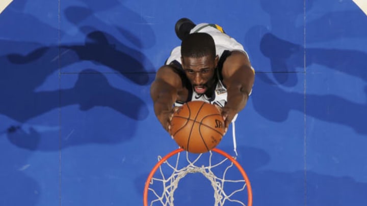 ORLANDO, FL – NOVEMBER 18: Ekpe Udoh #33 of the Utah Jazz shoots the ball against the Orlando Magic on November 18, 2017 at Amway Center in Orlando, Florida. NOTE TO USER: User expressly acknowledges and agrees that, by downloading and or using this photograph, User is consenting to the terms and conditions of the Getty Images License Agreement. Mandatory Copyright Notice: Copyright 2017 NBAE (Photo by Fernando Medina/NBAE via Getty Images)