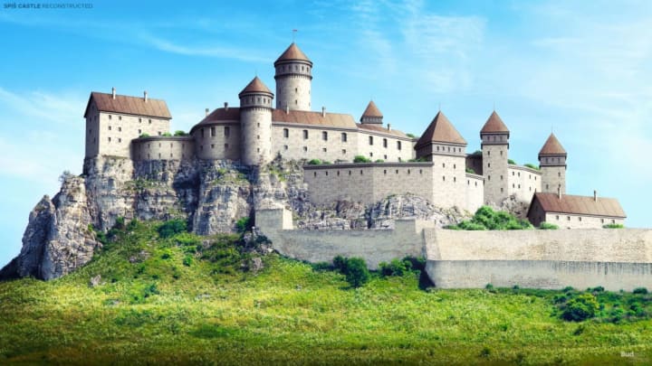 A reconstruction of Spiš Castle in eastern Slovakia.