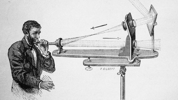 An illustration of Alexander Graham Bell's photophone.