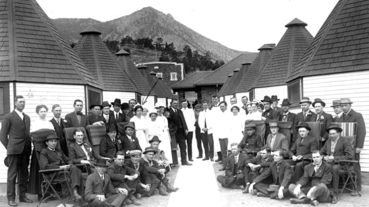 Patients pose for a photo at a Colorado Springs tuberculosis sanatorium.