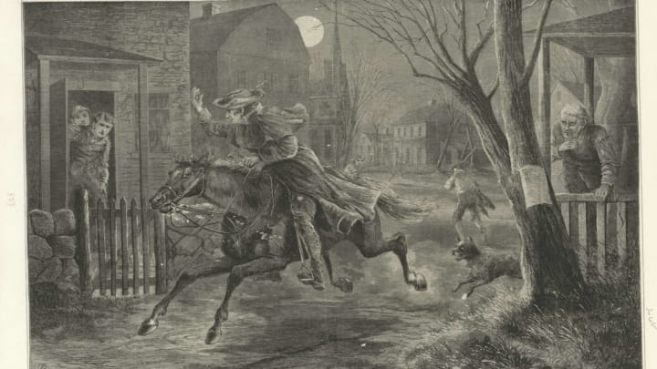 Paul Revere's midnight ride didn't exactly go down like this.