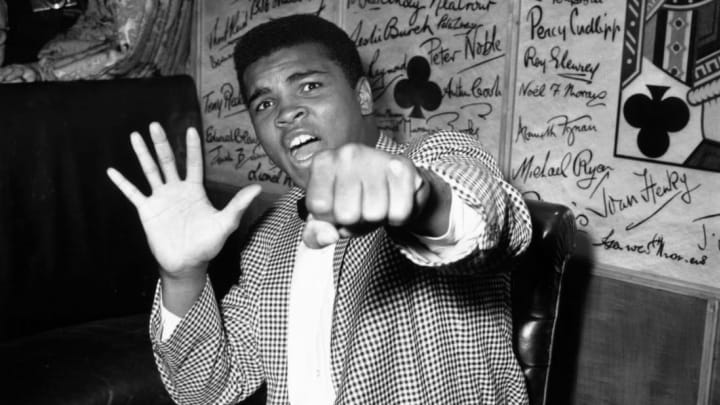 Muhammad Ali makes a prediction of how many rounds it will take for him to win an upcoming fight scheduled for June 1963. He was right.