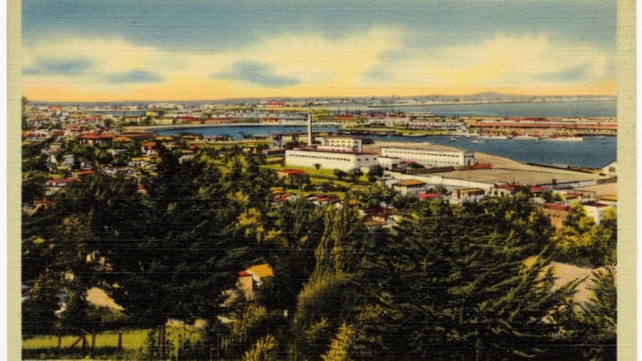 A vintage postcard of San Pedro, California.