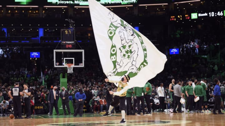 Boston Celtics mascot Lucky Mandatory Credit: Bob DeChiara-USA TODAY Sports