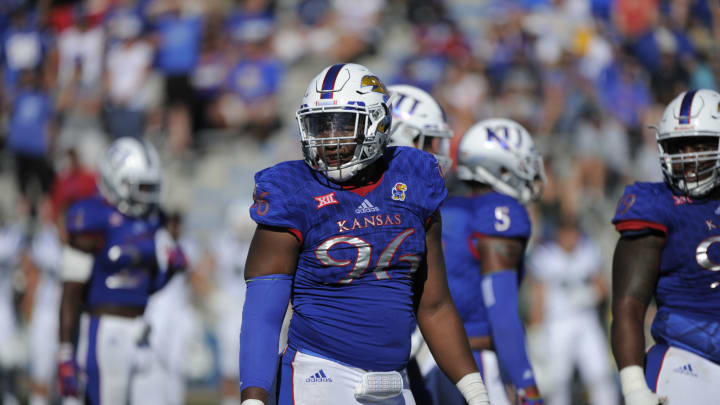 Daniel Wise #96 of the Kansas Jayhawks (Photo by Ed Zurga/Getty Images)