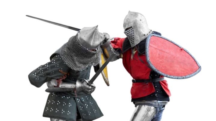 Two knights compete in a tournament
