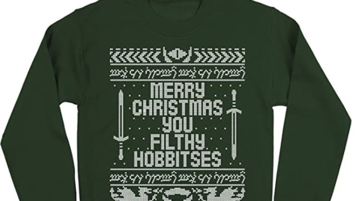 Discover Funny Threads Outlet's Lord of the Rings Christmas sweater on Amazon.