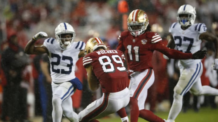 Charlie Woerner #89 of the San Francisco 49ers (Photo by Michael Zagaris/San Francisco 49ers/Getty Images) Charlie Woerner #89 of the San Francisco 49ers (Photo by Michael Zagaris/San Francisco 49ers/Getty Images)