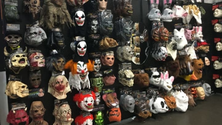 It's probably not a good idea to try on Halloween masks this year.
