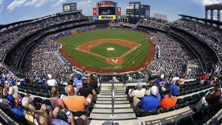 Jul 28, 2016; New York City, NY, USA; New York Mets play Colorado Rockies during second inning at Citi Field. Mandatory Credit: Noah K. Murray-USA TODAY Sports
