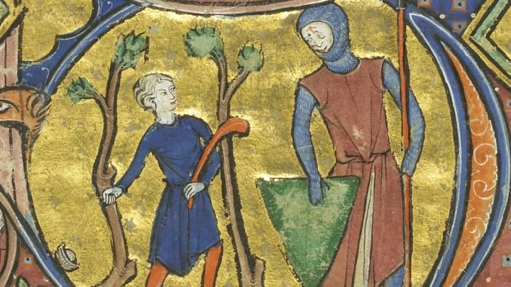 An image from a 13th-century French devotional book called the Wenceslaus Psalter.