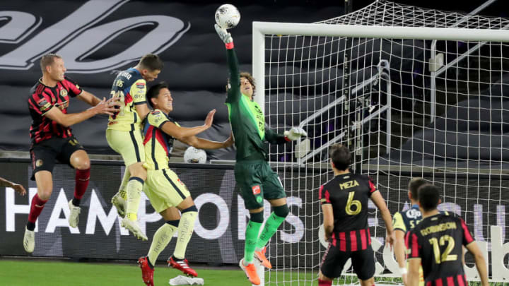 América goalie Guillermo Ochoa was the Man of the Match as the Aguilas survived their quarterfinal match-up against Atlanta United. (Photo by Alex Menendez/Getty Images)